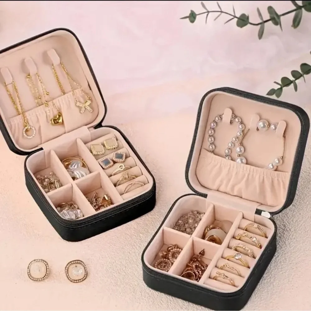 - Handmade Mini Portable “Fairy in the Garden” Jewelry Storage Box - Black